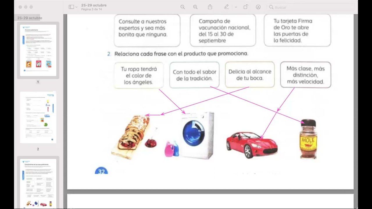 Completa el esquema de las frases publicitarias